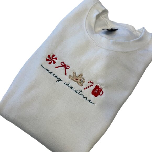 Merry Christmas Embroidered Sweatshirt - Picture 2 of 2